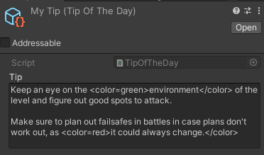 An example tip file
